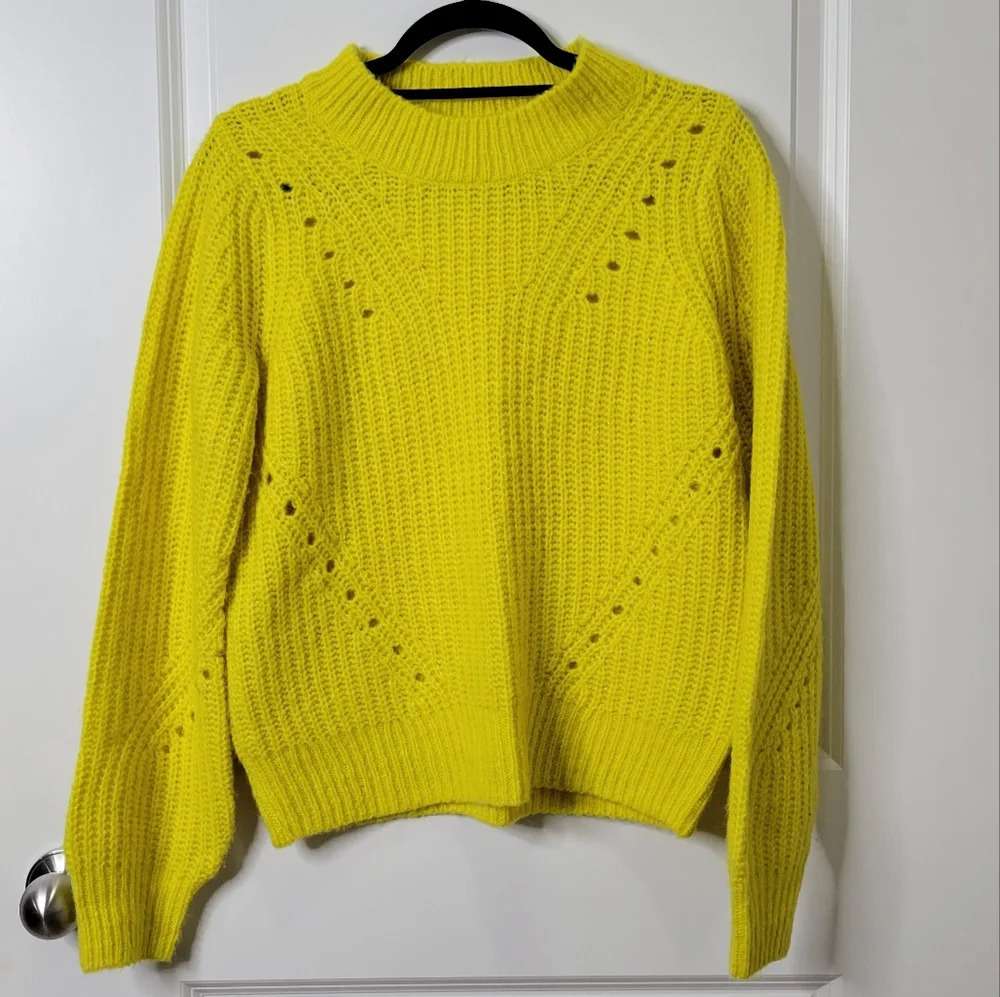 GAP Bright Yellow Cable-Knit Sweater